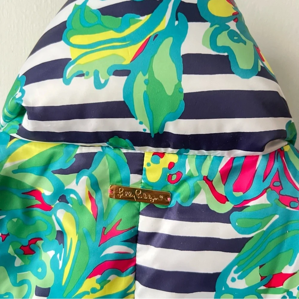 Lily Pulitzer Floral Striped Women's Puffer Vest -NWOT - Picture 5 of 10